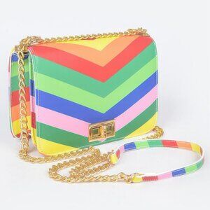 Multi Color Flap Chain Shoulder Bag